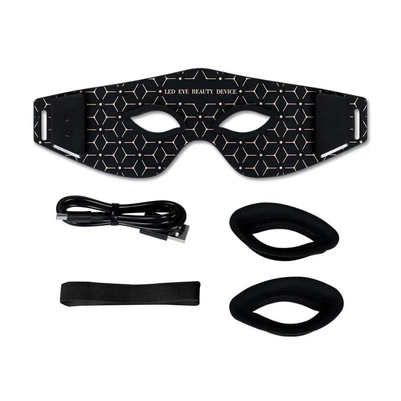 Masque LED Photothérapie pour les Yeux – Anti-Cernes & Anti-Rides, Lumière Rouge