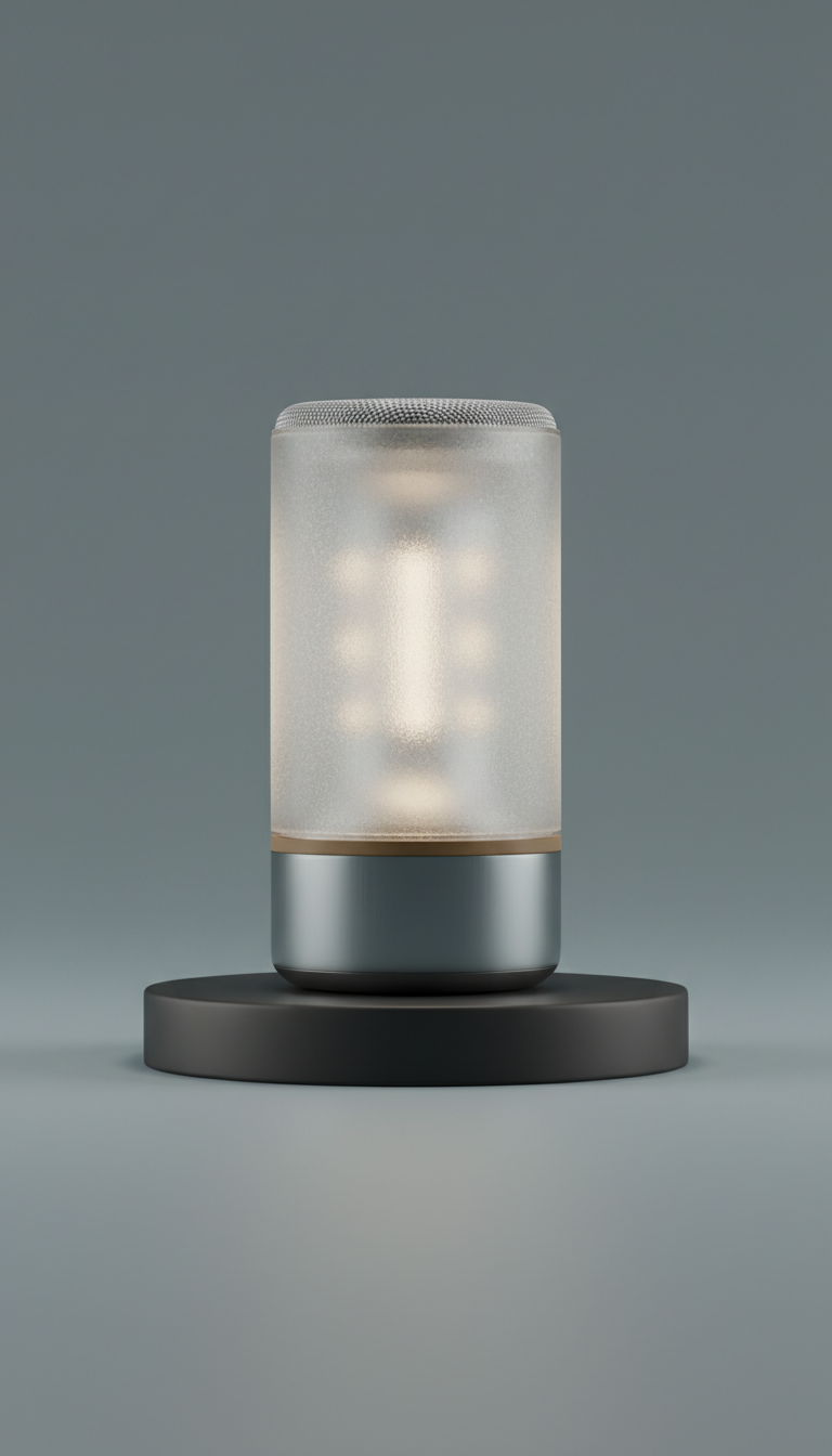 Enceinte Bluetooth Verre Dépoli – Son Premium 360°