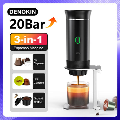Machine Espresso Portable Sans Fil 3-en-1