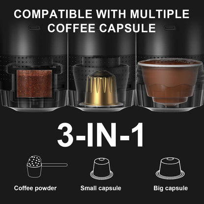 Machine Espresso Portable Sans Fil 3-en-1