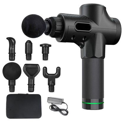 Pistolet de Massage Musculaire Profond – Silencieux, 6 Têtes, 30 Vitesses