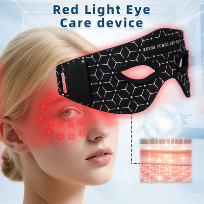 Masque LED Photothérapie pour les Yeux – Anti-Cernes &amp; Anti-Rides, Lumière Rouge