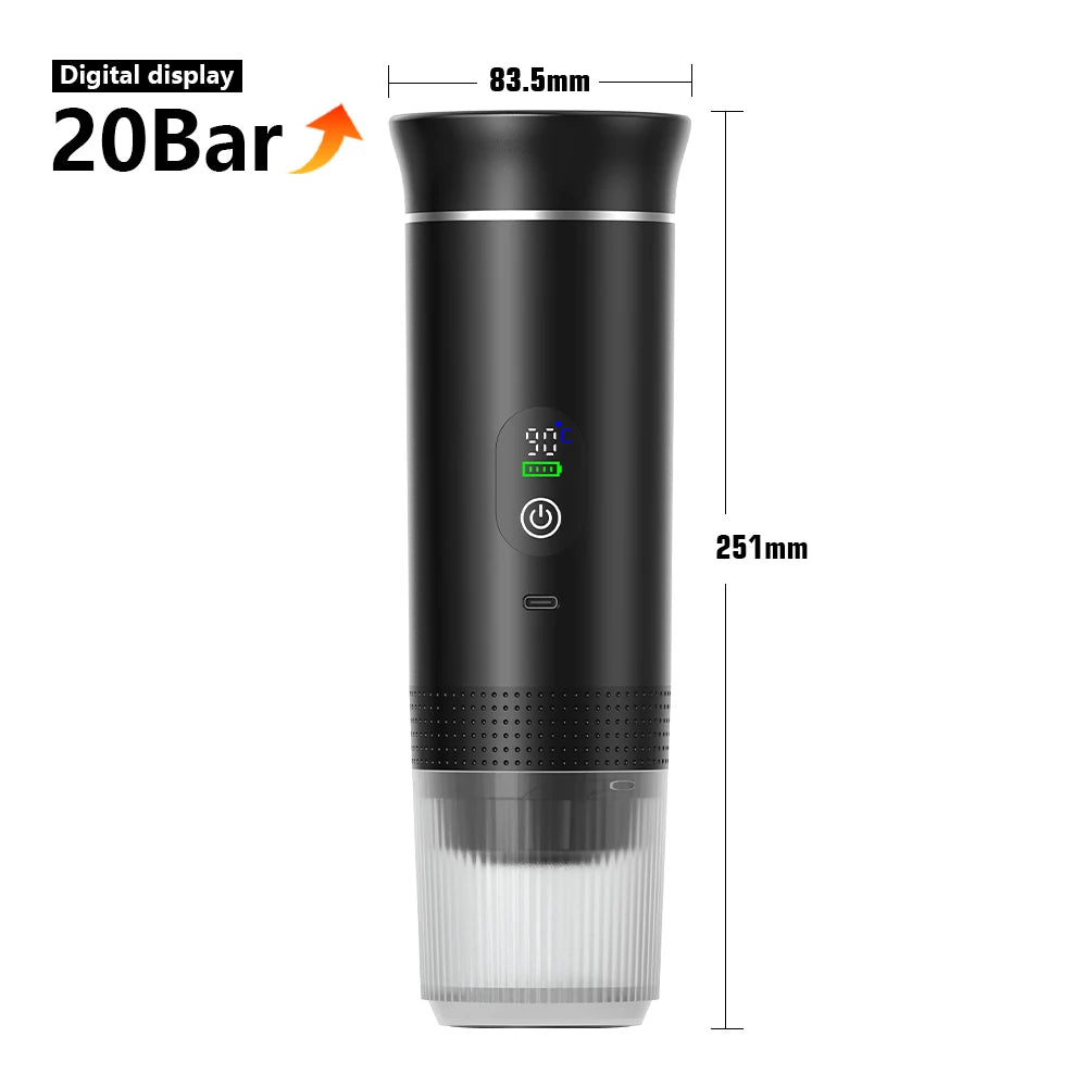 Machine Espresso Portable Sans Fil 3-en-1