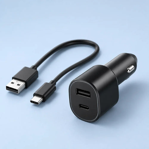 [Scale AI] catalog_packshot — Chargeur de Voiture USB-C 45 W avec Câble